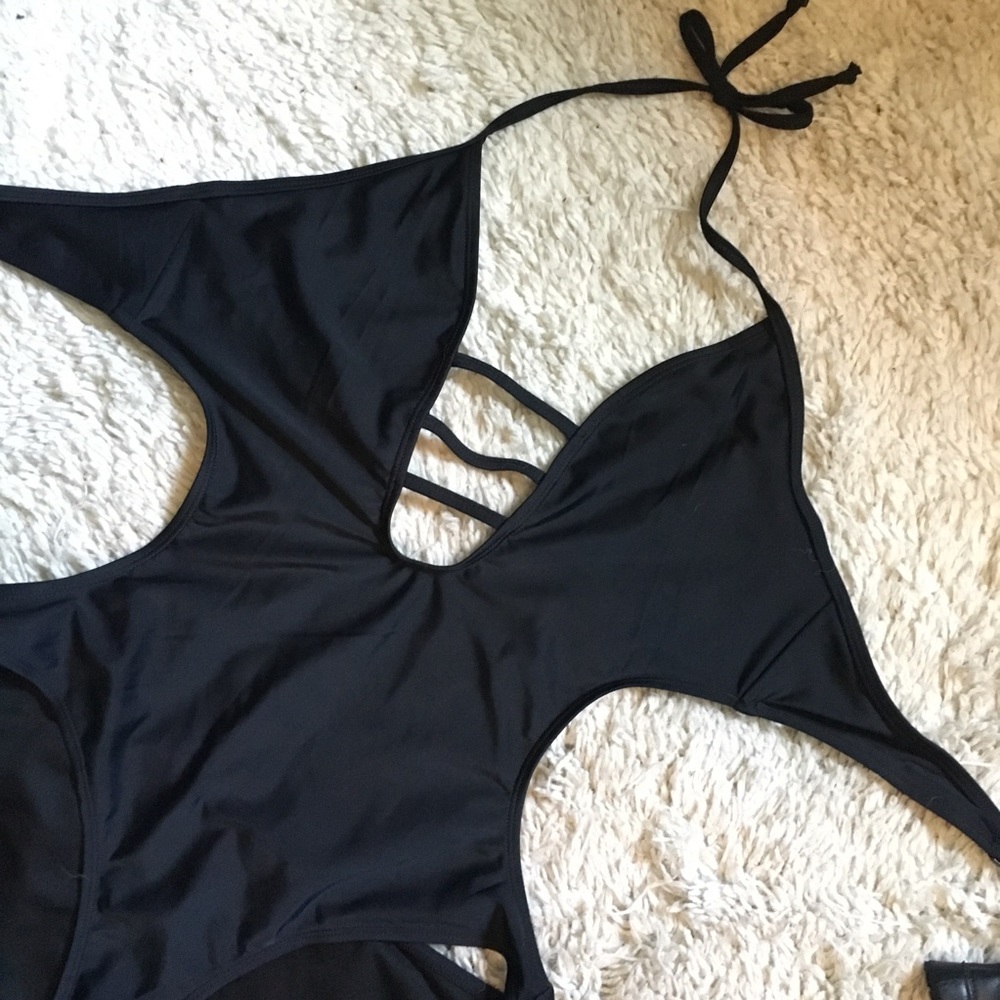Cute custom little black swimsuit